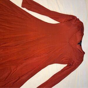 Forever 21 Rust Long Sleeve Dress